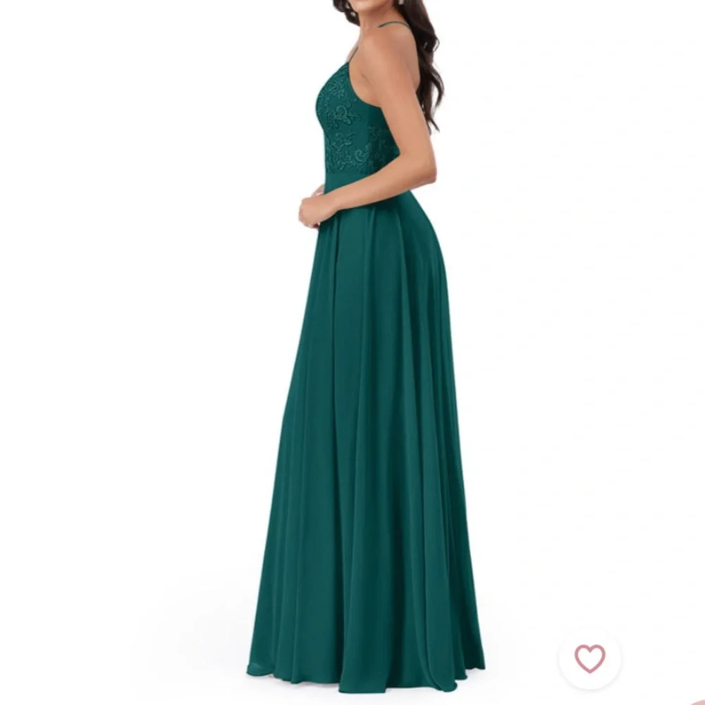 Azazie Sonya Dress in Peacock Color - Picture 4 of 16